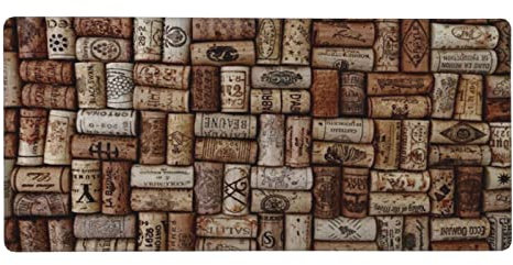 OPSREY Grand tapis de souris imprimé en liège de vin lavable