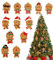 Weihnachtsbaumschmuck, Lebkuchenmann Anhänger 12 Stück, Lebkuchen Weihnachtsbaum Deko, Christbaumschmuck Figuren, Weinachtsdekorationen Traditionelles Baumschmuck Weihnachten für Party