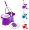 Crystals Microfiber Mop and Bucket Set, Spin Mop for Cleaning Floors with 2 Mop Heads, 1 x Mop Handle, 1 x Spin Bucket (Purple)