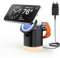 JoyGeek Mag Safe Ladegerät, Faltbar 3 in 1 Kabellose Ladestation für i Phone 16/15/14/13/12 Serie, Wireless Charger mit einstellbarem Nachtlicht für iWatch 10/9/8/7/6/5/4/3/2/SE,für Air Pods 4/3/2/Pro