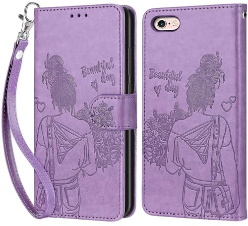 Cover Compatibile con iPhone 6 / iPhone 6s, Premium Pelle PU Portafoglio Flip Libro Custodia per iPhone 6 [Protezione Completa] - Viola