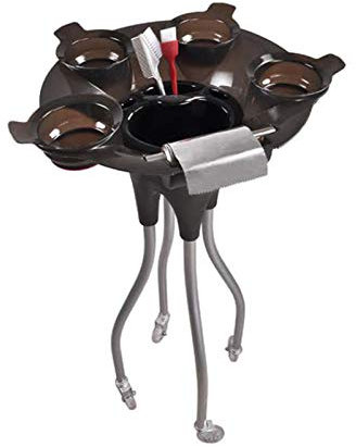 36 x 40 x 99 cm, carrito de peluquería, carrito de salón con 5 cartuchos de tinte para el cabello, soporte plegable para dispositivos de peluquería para estilista, peluquería, peluquería, carrito de