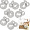 NAKLEO Pochoirs de Décoration Café et Biscuits 14Pcs 7x7 et 11x11cm, Plastique et Réutilisable, Animaux Lion Kangourou, Art Artisanat DIY Bricolage, Capuccino Chocolat Gâteau Pâtisserie Cuisson