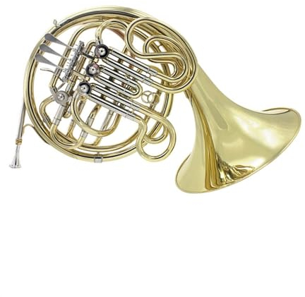 waldhorn instrument Vierklappiges Doppelhorn Verbundenes Transponiertes Horn Vierklappiges Doppelreihiges Horninstrument