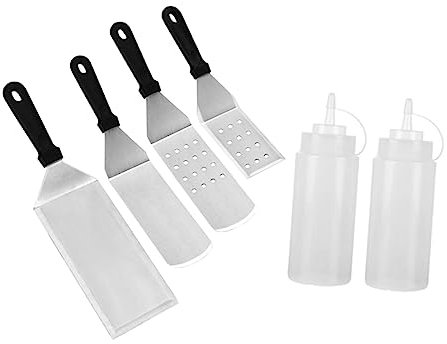 LABRIMP 6St Grillwerkzeug kochgeschirr küchenwerkzeug grillspatel Grillplatte mit Flacher Oberseite Backschaufel Grillöl Küchenschaufel gebratene Schaufel zum Kochen Rostfreier Stahl Weiß