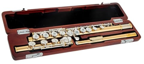 Flöte Für Anfänger Flöteninstrument C-Tonart 17-Loch-Flöte Gold-Kupfer-Material Anfänger-Spielpraxis