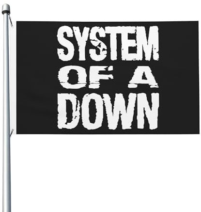 System of Band The Down Gartenflagge, berühmte Band-Banner, Mitglieder, Rock-and-Roll-Musik-Flagge für Konzert, Hof, Dekoration, Outdoor, 90 x 152 cm
