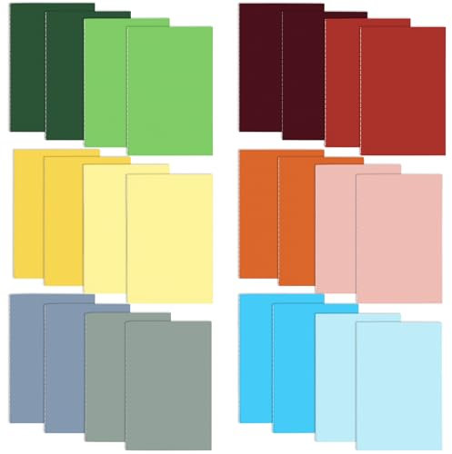 DWIYITTN Mini Notizbuch, 24 Stück Notizblock klein Handlich Taschennotizbuch Liniert 36 Seiten(18 Blatt) Notizbücher Bulk Journal fürs Kinder Studenten Büro College, 9x13cm, Sortierte Farben
