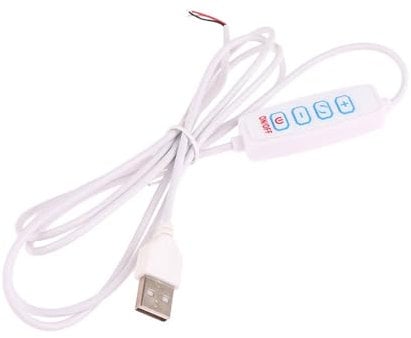 1 Stück 1,5 MU 5 V LED Tri-Tint Dimmen Farbschalter Kabel Dimmer 4 Tasten Controller 2 Kanäle(White)