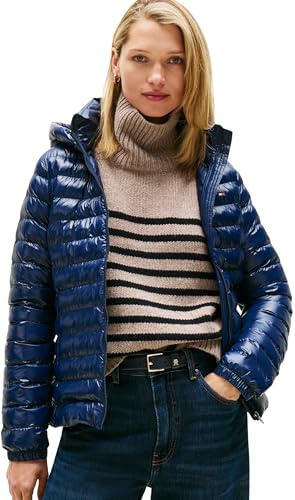 Tommy Hilfiger Damen Steppjacke Padded Slim mit Kapuze