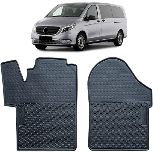 Auto Gummi Fußmatten Schwarz Premium Set für Mercedes V-Klasse W447 ab 2014