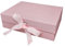 Luxury A5 Gift Boxes, White, L23cm x W17cm x H7cm, Magnetic Closure with Changeable Ribbon, Perfect for Various Occasions (Pale pink)