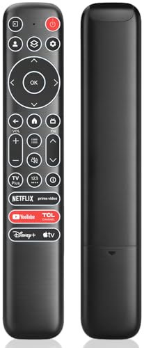 Telecomando di ricambio retroilluminato per TCL Google Smart TV, RC813 compatibile con Smart TV TCL QM8/QM7/S5/S4/S3/Q7/Q6/Q5 4K UHD HDR LED QLED QD-MiniLED Full-HD (con pulsanti illuminati)