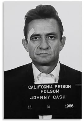 YRAEYWAER Johnny Cash 1966 Poster, ästhetische Dekoration, Wohnzimmer, modern, für Familienschlafzimmer, Schlafzimmer, Wohnzimmer, Wandkunst, Dekoration, Poster, 30 x 45 cm, ungerahmt