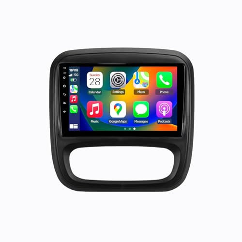 Android 13 2 DIN Pantalla Táctil Radio 9 Coche Pantalla para Opel Vivaro B 2014-2018 con Enlace Espejo/Navegación GPS/Radio FM/BT/Mandos Volante/Reproductor Multimedia(4+64G)