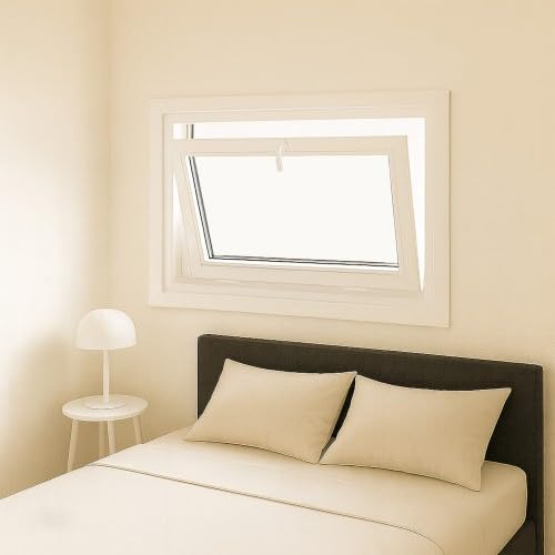 Fenêtre abattant PVC blanc 1 vantail dimensions hors tout H 46 x L 86 cm pour pose rénovation - GEFRADIS - fabrication française