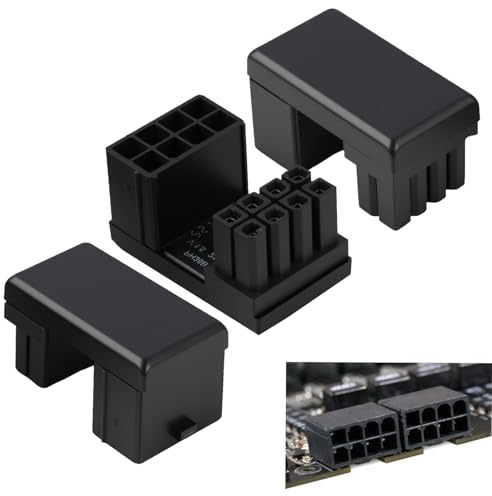 Zuahaly GPU VGA PCIe 8 Pin U-Turn 180 Grad Winkel Stecker Strom Adapter Board für Desktop-Grafikkarten, 3er Pack, für begrenzte Platzverhältnisse in Gehäusen,Einfache Installation und Handhabung
