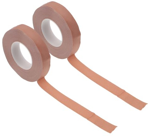 FRCOLOR 2 Stück Braunes Klebeband für Guzheng und Pipa aus Atmungsaktivem Seidenmaterial Leicht Abreißbar und Sicher für Professionelle Musiker und Musikliebhaber