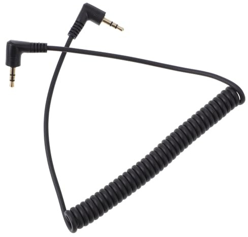 Warmhm Cavo Audio Aux Jack Maschio Doppio Angolo Nero Trasmissione Segnale Stabile e Alta Fedeltà per Smartphone e Auto