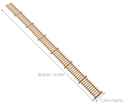 ifundom Miniature Plastic Fence Picket Brown Scale for Fairy Garden Dollhouse Landscape Edging Easy Assembly Decorative Border for Model Railway Lawn Pathways and Architectural DIY
