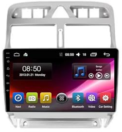 Car Radio para Peugeot 307 2001-2008 9 Pulgadas Android 15 Autoradio con Wireless Carplay Android Auto para, 8 Core 6G+128G