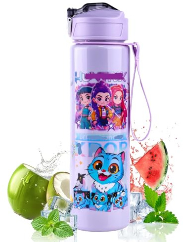 Techpinmin Gourde avec Paille 750ml, Bouteille d'eau pour Fille | Water Bottle convient pour l'apprentissage, les activités de plein air, les voyages et la remise en forme