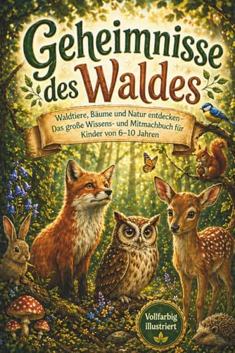 Geheimnisse des Waldes: Waldtiere, Bäume und Natur entdecken – Das große Wissens- und Mitmachbuch für Kinder von 6–10 Jahren