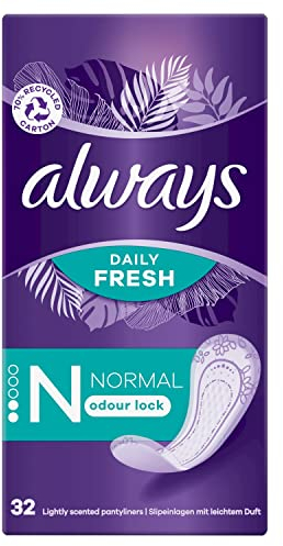 Always Slipeinlagen Normal 54 Stück (1er Pack) 3 in 1 Stark Absorbency Seitliche Schutzzonen Saugfähiger Kern