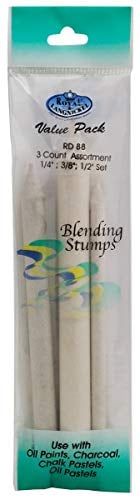Royal & Langnickel Blending Stumps, Off-White, Pack of 3