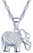 Unendlich U 925 Sterling Silber Damen Halskette mit Elefant Zirkonia Anhänger in Weihnachtsstrumpf für Geburtstag