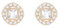 Swarovski Orecchini Angelic Square, bianco, placcato oro rosa