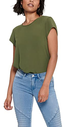 ONLY Damen Onlvic S/S Solid Top Noos Ptm T-Shirt, Grün (Kalamata), 34 EU