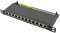 LogiLink Professional NP0066 Panneau de brassage/de distribution blindé Cat 6A avec 12 ports (10), PoE et PoE+, demi-hauteur (0,5 unités de hauteur), noir