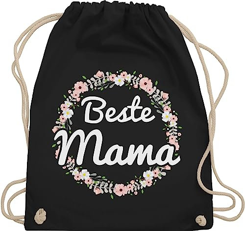 Turnbeutel Rucksack - Taschen - Beste Mama I Tollste Mutti - Unisize - Schwarz - geschenk für mutter muddi beutel mom best mum tasche mami coolste stoffbeutel muttertags weltbeste stofftasche