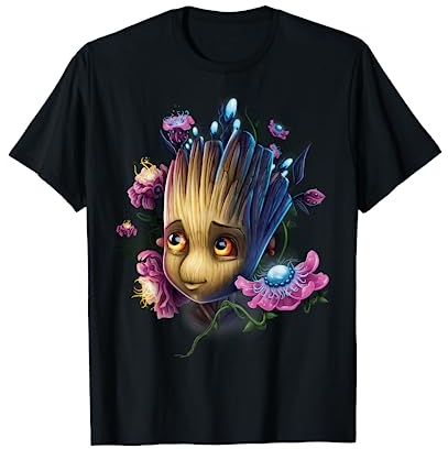 Marvel Guardians of the Galaxy Groot Blumen Grafik T-Shirt T-Shirt