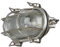 Licht-Erlebnisse Wandlampe Outdoor Messing Glas in Nickel matt IP64 Terrasse Haus B:21 cm E27 geriffelt Maritim Rustikale Wandleuchte Außen SKIATHOS