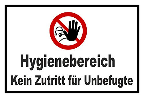 Aufkleber Hygienebereich - 15x10cm – 20 Var S00225-004-A