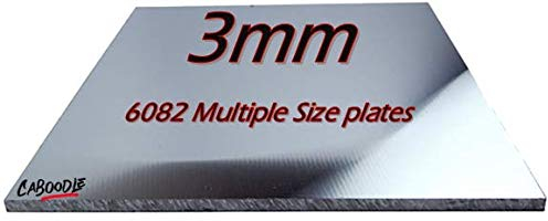 Placa de aluminio de 3 mm 6082 – Múltiples tamaños y cantidad de paquetes: ideal para bricolaje, placas de fijación, manualidades, soportes, palanquillas, espacios en blanco, adornos, tapones,