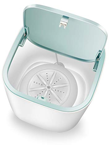 Bsopem Machine à laver à turbine à ultrasons Mini Turbo sans fil Portable Machine à laver silencieuse alimentée par USB pour sous-vêtements, vêtements de bébé, voyage, camping-car (blanc)