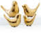Notakia Kleine Vogelstatuen, Heimdekoration, moderner Stil, Vögel, dekorative Ornamente für Wohnzimmer, Schlafzimmer, Büro, Schreibtisch, Schränke (Gold, 4 Vögel)