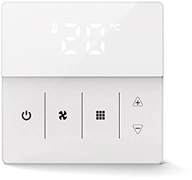 aixi-SHS Smart WiFi Termostato Aria Condizionata Termostato Fan Coil per Raffreddamento Riscaldamento LED Touch Screen Controllo della Temperatura, Compatibile con Amazon Alexa, Smart Life APP