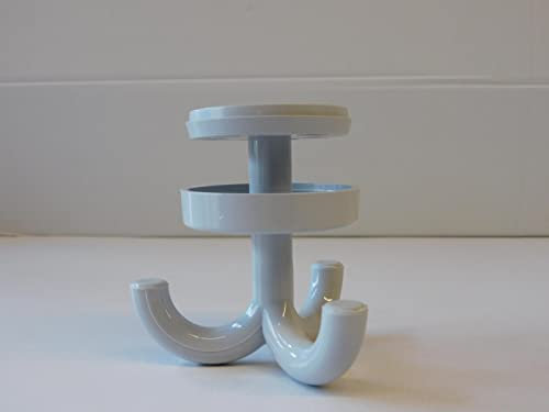 Deckenhaken, 3-fach, Garderobenhaken, Kleiderhaken, grau (50)