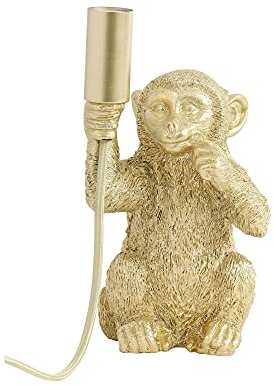 Light & Living Tischlampe Monkey - Gold - 13x12,5x23,5cm - Andere - Kunststoff - Tischleuchte Wohnzimmer & Schlafzimmer - Tischlampen modern