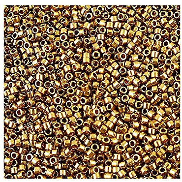 MIYUKI 5 g Delica 11/0, Metallic Lt.bronze, Zylinderförmig, 5000 Stück, Glas, Craftbead