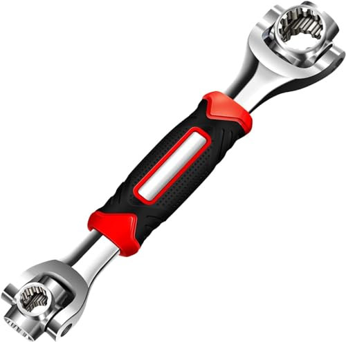 Multifunction Socket Wrench, 52 in 1 Universal Socket Wrench Adjustable Spanner Socket Wrenches Tool with 360 Degree Rotating Head with Many Different Sizes for Furniture Auto Car Bicycle Repair
