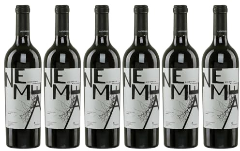 Nemea trockener Rotwein 6x 0,75l | Griechischer Premium-Rotwein | 100% Agiorgitiko Traube | 12 Monate Fassreife | Lafazanis Winery + 20ml Jassas Ölprobe