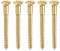 sourcing map Holzschrauben M2,5 x 25 mm Schlitz Flachkopf Messing Selbstschneidende Schraube 100 Stück