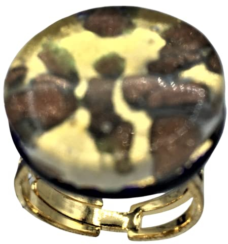 Anillo de cristal de Murano antiguo Murrina Veneciana, Vidrio, Multicolor
