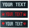 Brillina Customizable Name Patch, Personalized Motorcycle Jacket Name Patch, Military Tactical Morale Name Tag for Clothing Dog Harness Backpacks, Black, 10x2.54cm / 12.7x 3.5cm