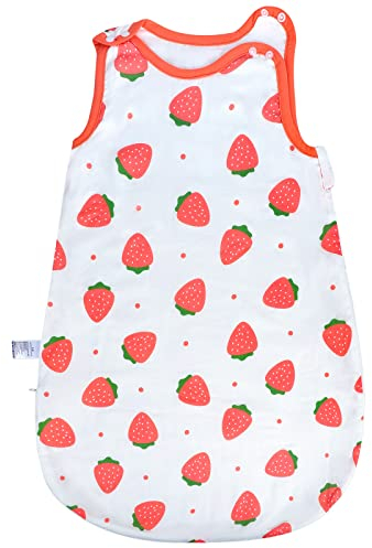 FLYISH DIRECT Baby Schlafsack, 0.5 Tog Baby Musselin Schlafsack für Neugeboren und Kinder, Supersoft und Atmungsaktiv Ganzjahresschlafsack Baby Schlafsack, M/78cm